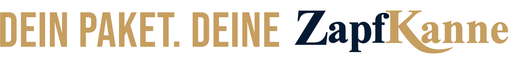 Dein Paket. Deine ZAPFKANNE.
